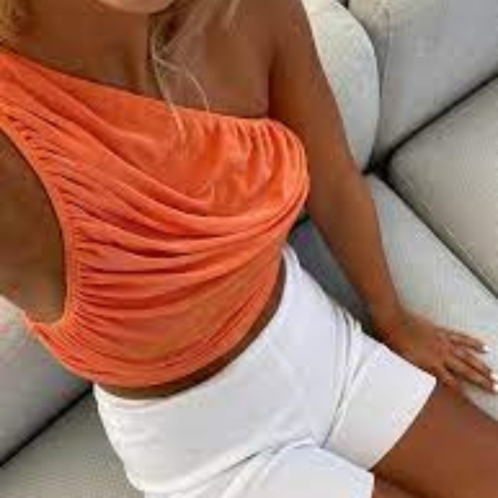 Princess Polly THE GODDESS CROP ORANGE